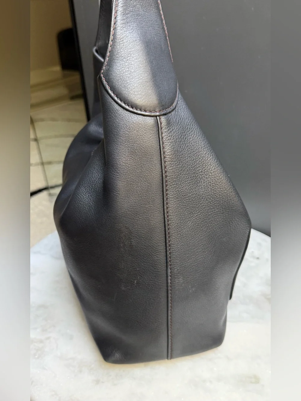 Dooney & Bourke Black Pebbled Leather Lock Sac Hobo Bag 🖤